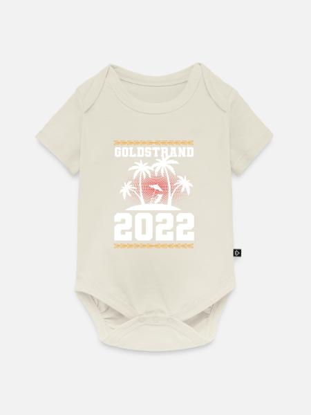 Goldstrand 2022 - Baby Premium Kurzarmbody - Naturweiß