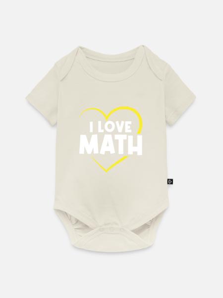 Ich liebe Mathe - Baby Premium Kurzarmbody - Naturweiß