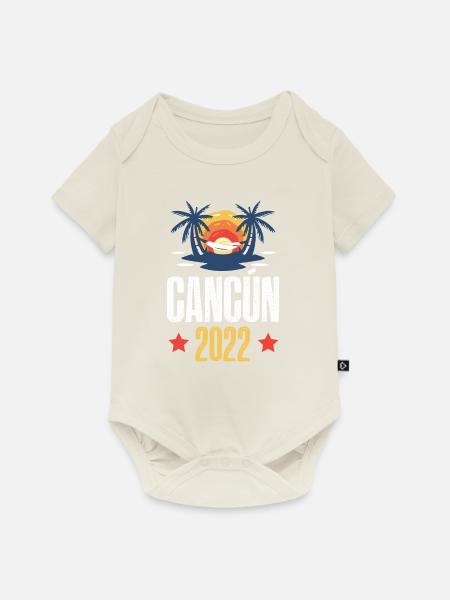 Cancun 2022 - Baby Premium Kurzarmbody - Naturweiß