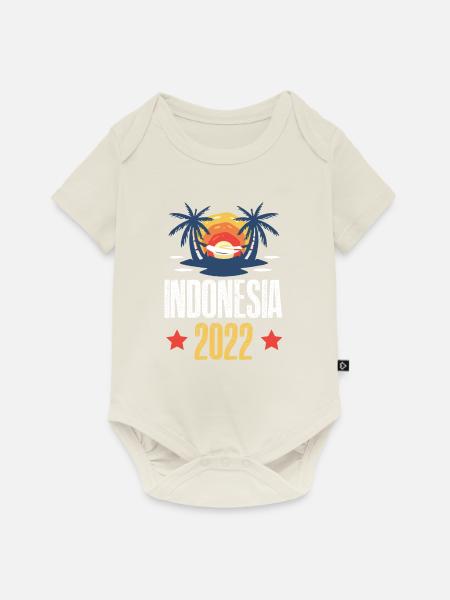 Indonesia 2022 - Baby Premium Kurzarmbody - Naturweiß