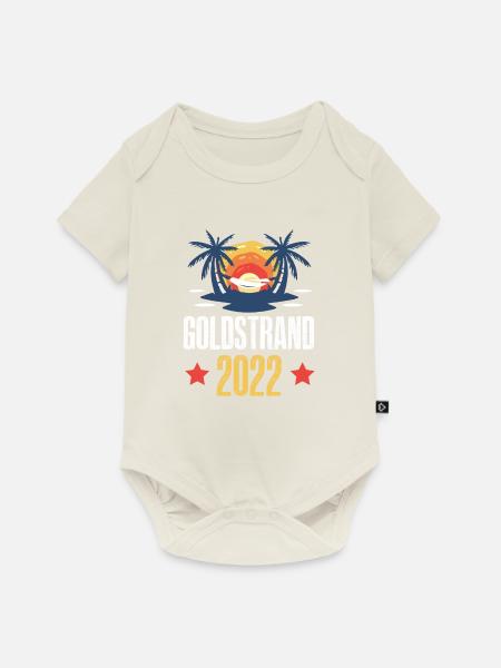 Goldstrand 2022 - Baby Premium Kurzarmbody - Naturweiß