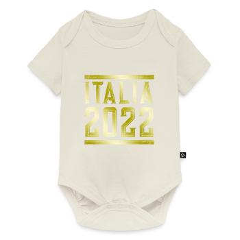 Italia 2022 Or - Body à manches courtes Premium Bébé - blanc cassé - Devant