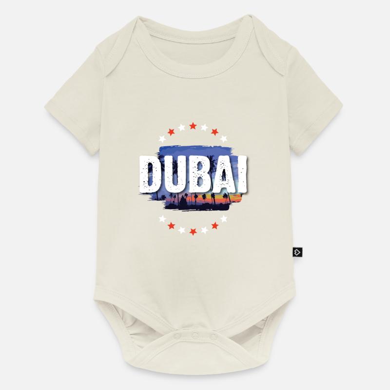 Dubai - Baby Premium Kurzarmbody - Naturweiß
