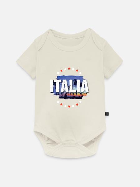 Italia - Baby Premium Kurzarmbody - Naturweiß