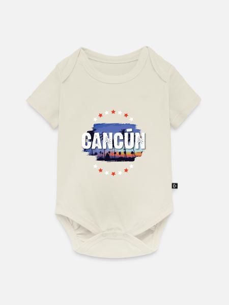 Cancun - Baby Premium Kurzarmbody - Naturweiß