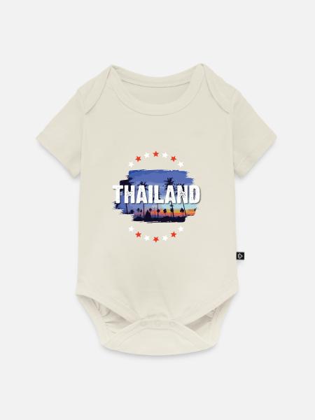 Thailand - Baby Premium Kurzarmbody - Naturweiß
