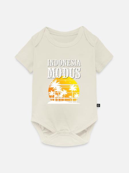 Indonesia Modus - Baby Premium Kurzarmbody - Naturweiß