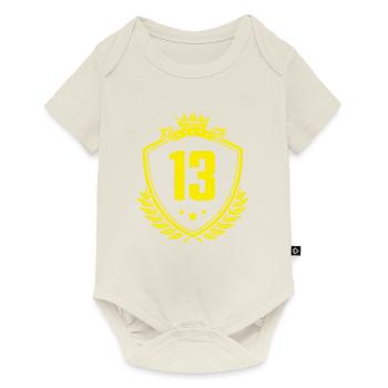 13 Nombre d’armoiries - Body à manches courtes Premium Bébé - blanc cassé - Devant