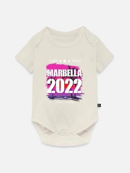Marbella 2022 - Baby Premium Kurzarmbody - Naturweiß