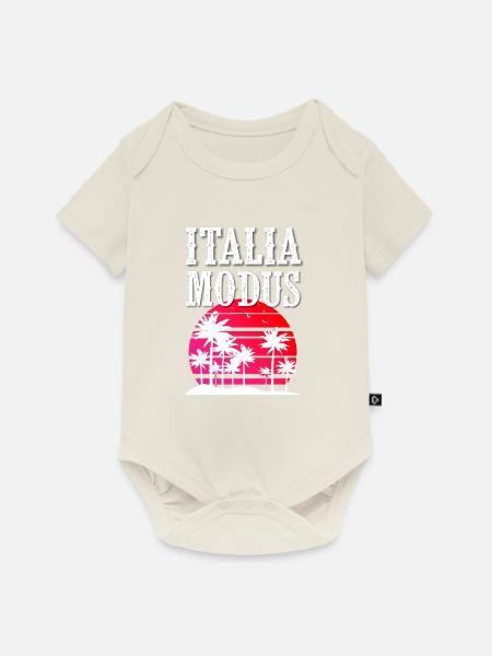 Italia Modus - Baby Premium Kurzarmbody - Naturweiß