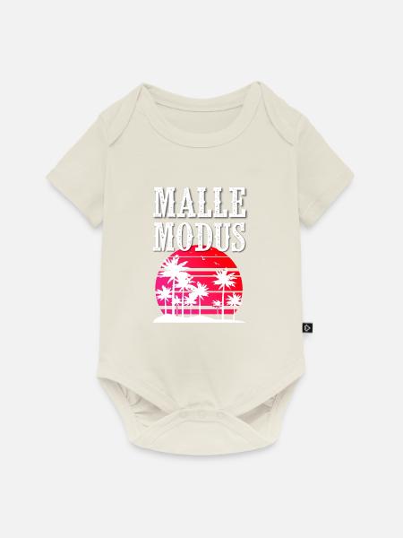 Malle Modus - Baby Premium Kurzarmbody - Naturweiß