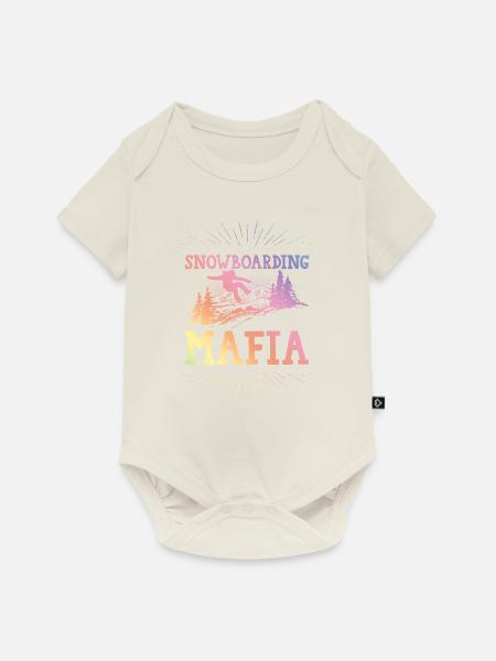 Snowboarding Mafia - Baby Premium Kurzarmbody - Naturweiß