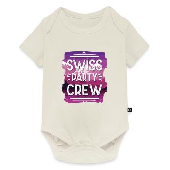 Swiss Party Crew - Body à manches courtes Premium Bébé - blanc cassé - Devant