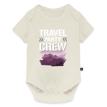 Travel Party Crew - Baby Premium Kurzarmbody - Naturweiß - Vorne
