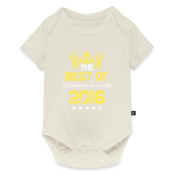 2016 best of Geburtstag - Baby Premium Kurzarmbody - Naturweiß - Vorne