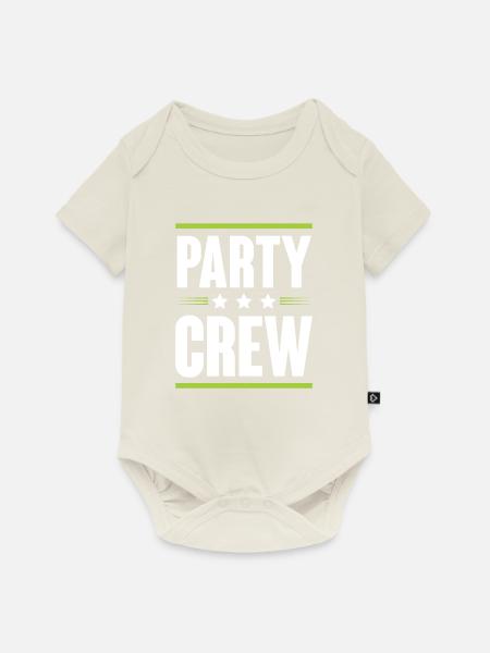 Party Crew - Baby Premium Kurzarmbody - Naturweiß
