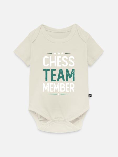Chess Team - Baby Premium Kurzarmbody - Naturweiß