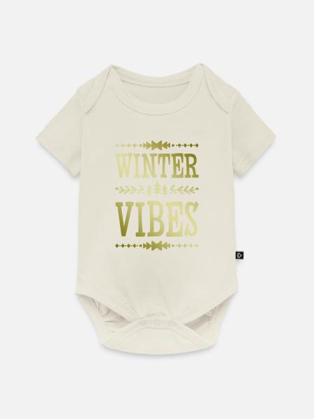 Winter Vibes - Baby Premium Kurzarmbody - Naturweiß