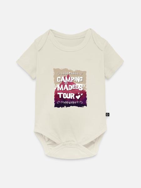 Camping Mädels Tour - Baby Premium Kurzarmbody - Naturweiß