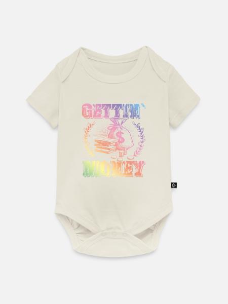 getting money - Baby Premium Kurzarmbody - Naturweiß