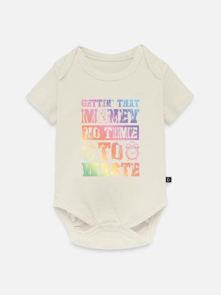 getting money - Baby Premium Kurzarmbody - Naturweiß