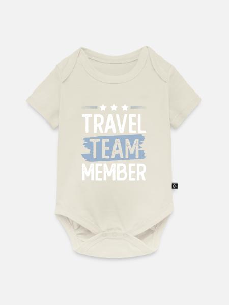 Travel Team - Baby Premium Kurzarmbody - Naturweiß