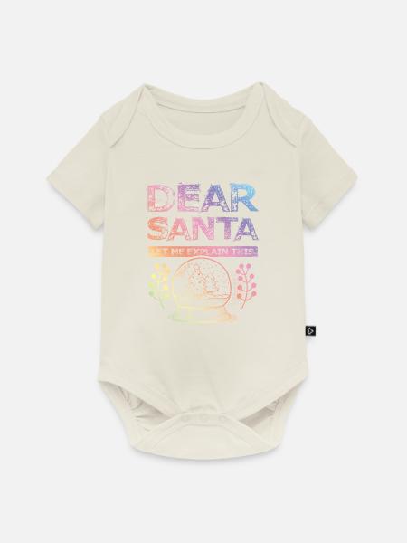 Dear Santa - Baby Premium Kurzarmbody - Naturweiß