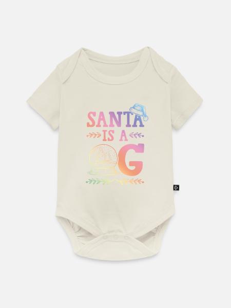Santa is a OG - Baby Premium Kurzarmbody - Naturweiß