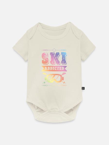 Ski Addicted - Baby Premium Kurzarmbody - Naturweiß