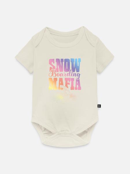 Snowboarding Mafia - Baby Premium Kurzarmbody - Naturweiß