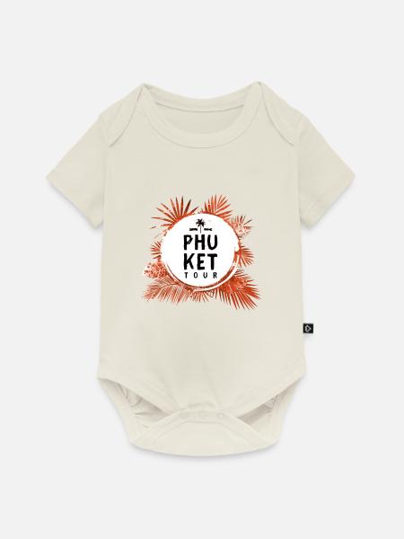 Phuket Tour Bunt - Baby Premium Kurzarmbody - Naturweiß