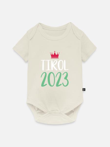 Tirol 2023 - Baby Premium Kurzarmbody - Naturweiß