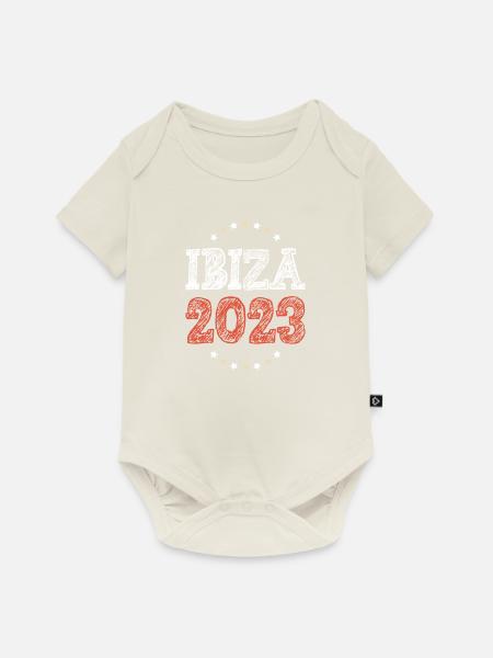 Ibiza 2023 - Baby Premium Kurzarmbody - Naturweiß