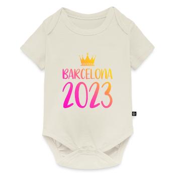 Barcelona 2023 - Baby Premium Kurzarmbody - Naturweiß - Vorne