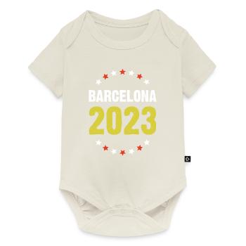 Barcelona 2023 - Baby Premium Kurzarmbody - Naturweiß - Vorne