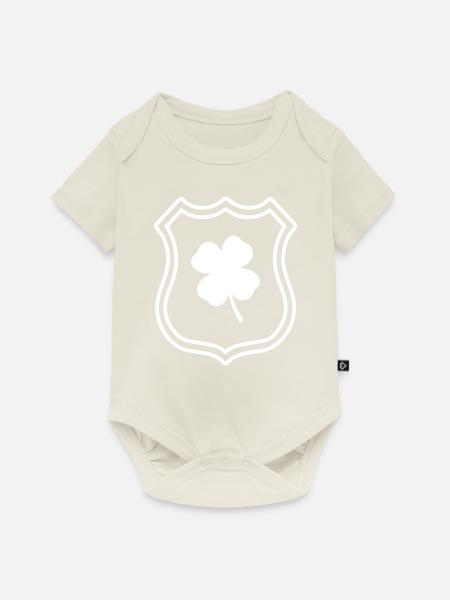 Kleeblatt Wappen - Baby Premium Kurzarmbody - Naturweiß