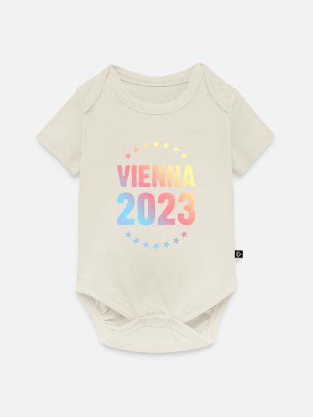 Vienna 2023 Wien - Baby Premium Kurzarmbody - Naturweiß