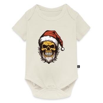Santa Claus Skull Christmas - Baby Premium short-sleeve bodysuit - off white - Front