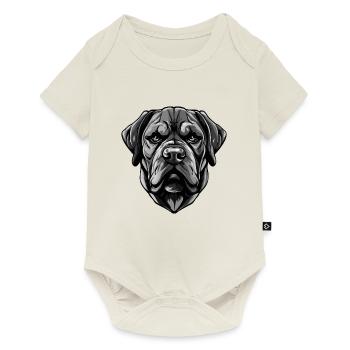 Mastiff Dog Head Portrait Animal - Baby Premium short-sleeve bodysuit - off white - Front