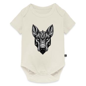 Doberman Dog Portrait Head Animal - Baby Premium short-sleeve bodysuit - off white - Front