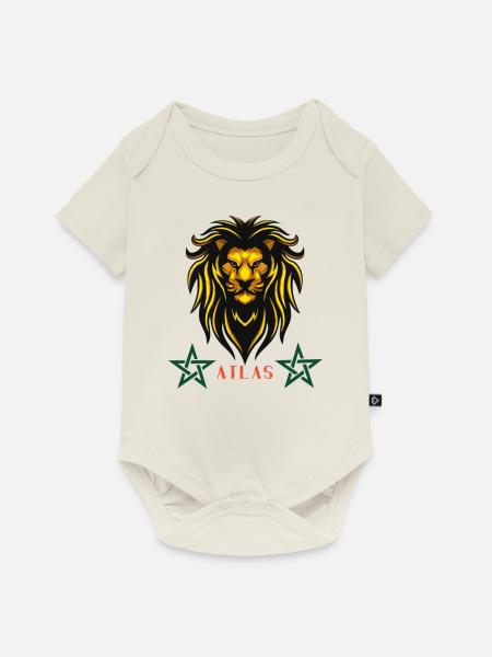 Löwe - Baby Premium Kurzarmbody - Naturweiß
