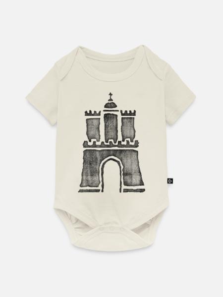 Hamburg Wappen - Baby Premium Kurzarmbody - Naturweiß