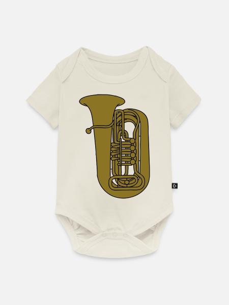 Tuba Blechblas 2 - Baby Premium Kurzarmbody - Naturweiß