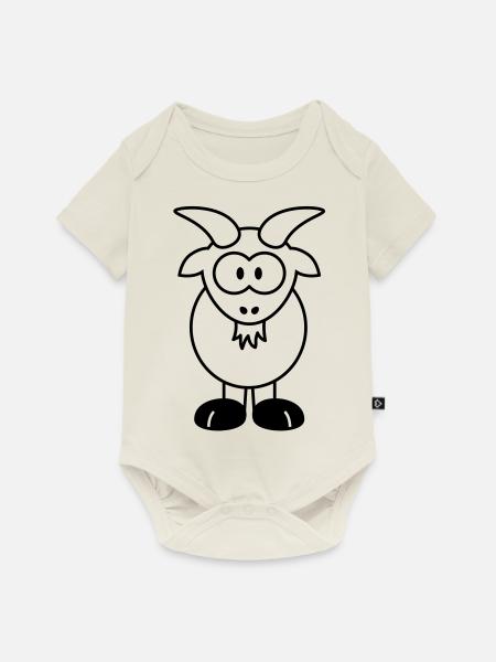 goat - Baby Premium Kurzarmbody - Naturweiß