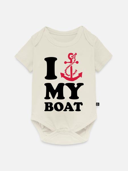 I love my boat - Body Premium a maniche corte per neonati  - bianco naturale