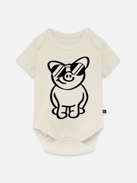 Cool Pig - Baby Premium Kurzarmbody - Naturweiß