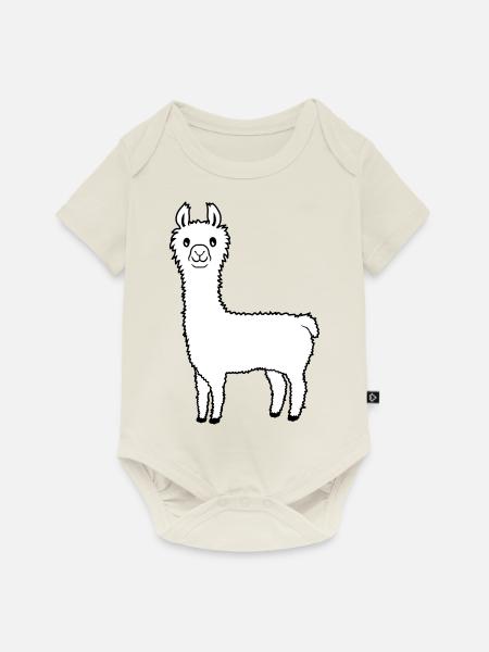 Lieblingstier Lama Alpaka - Baby Premium Kurzarmbody - Naturweiß