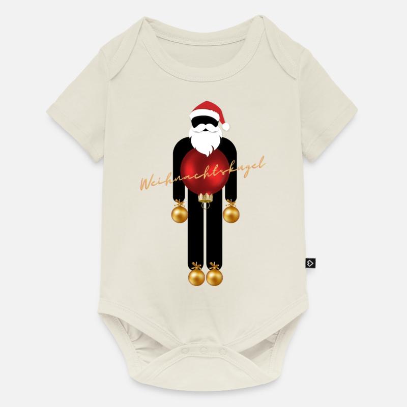 Weihnachtskugel - Baby Premium Kurzarmbody - Naturweiß