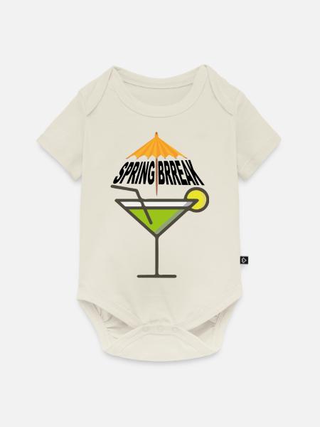 Spring Break - Baby Premium Kurzarmbody - Naturweiß