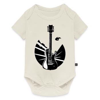 Instrument pincé Guitariste Guitare Instrument de musique - Body à manches courtes Premium Bébé - blanc cassé - Devant